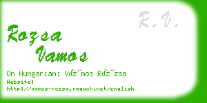 rozsa vamos business card